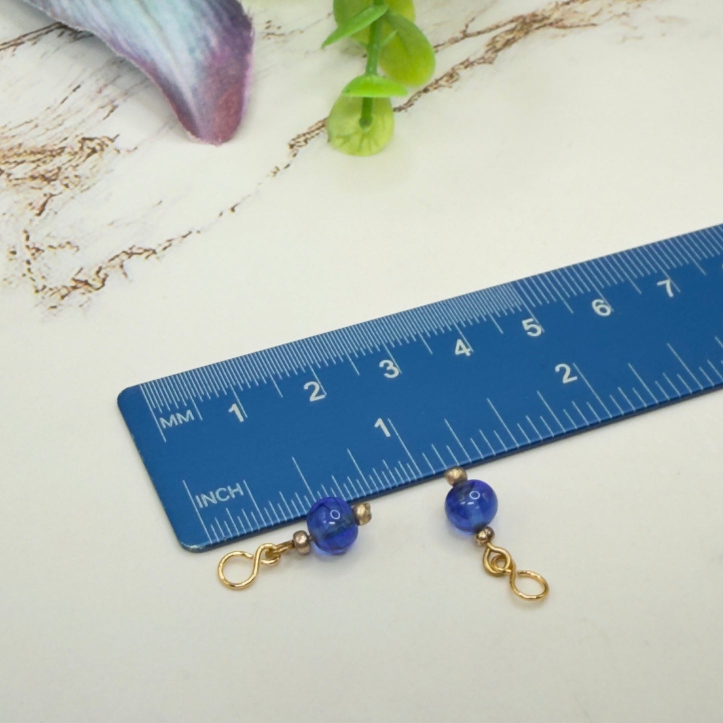 Blue Glass Doll Earring DANGLE ONLY • 18 Inch Fashion Doll Jewelry