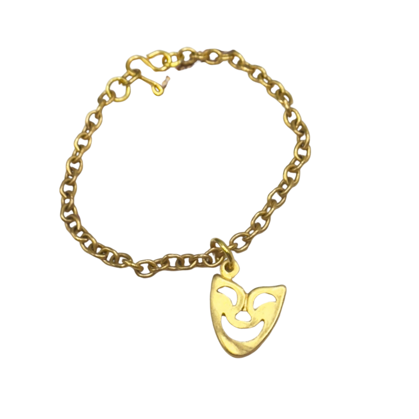 Comedy Face Mask Gold Charm Doll Necklace • 14 Inch Fashion Doll Jewelry