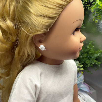 Ghost Halloween Post Doll Earrings • 18 Inch Fashion Doll Jewelry