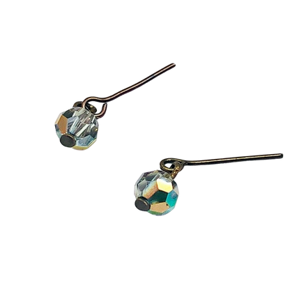 Gray AB Glass Crystal Drop Dangle Doll Earrings · 14 Inch Fashion Doll Jewelry