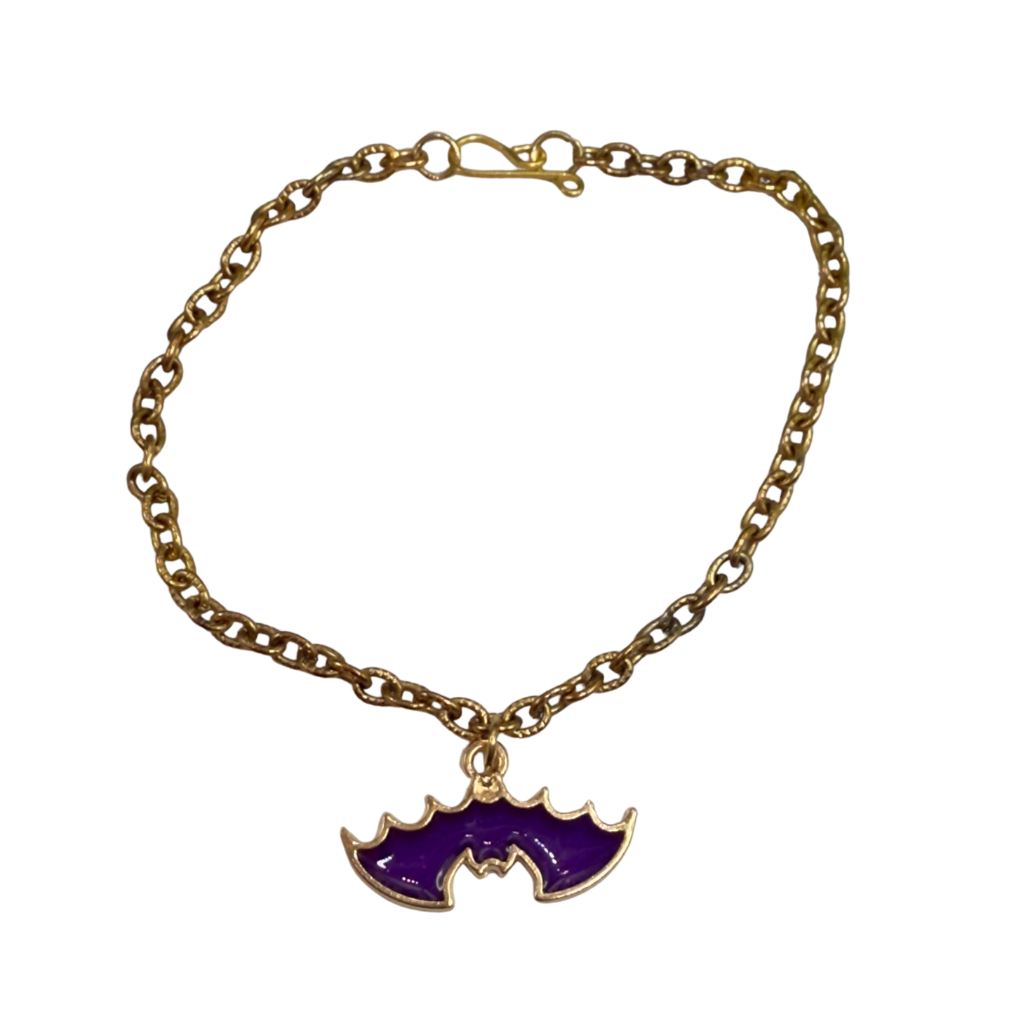 Purple Bat Charm Halloween Doll Necklace • 18 Inch Fashion Doll Jewelry