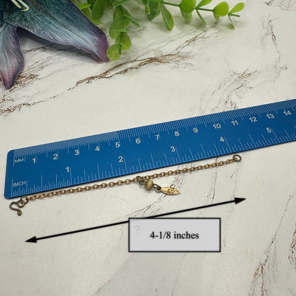 Brown Glass Gold Pendant Doll Necklace • 16 Inch Fashion Doll Jewelry