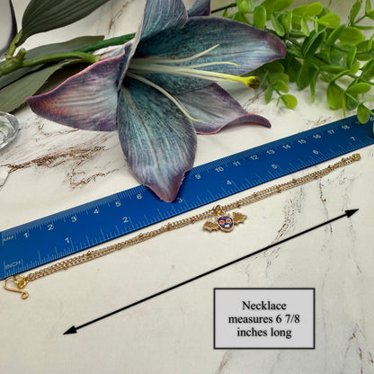 Cartoon Bat Pendant Double Gold Chain Doll Necklace Halloween 
• 18 Inch Fashion Doll Jewelry