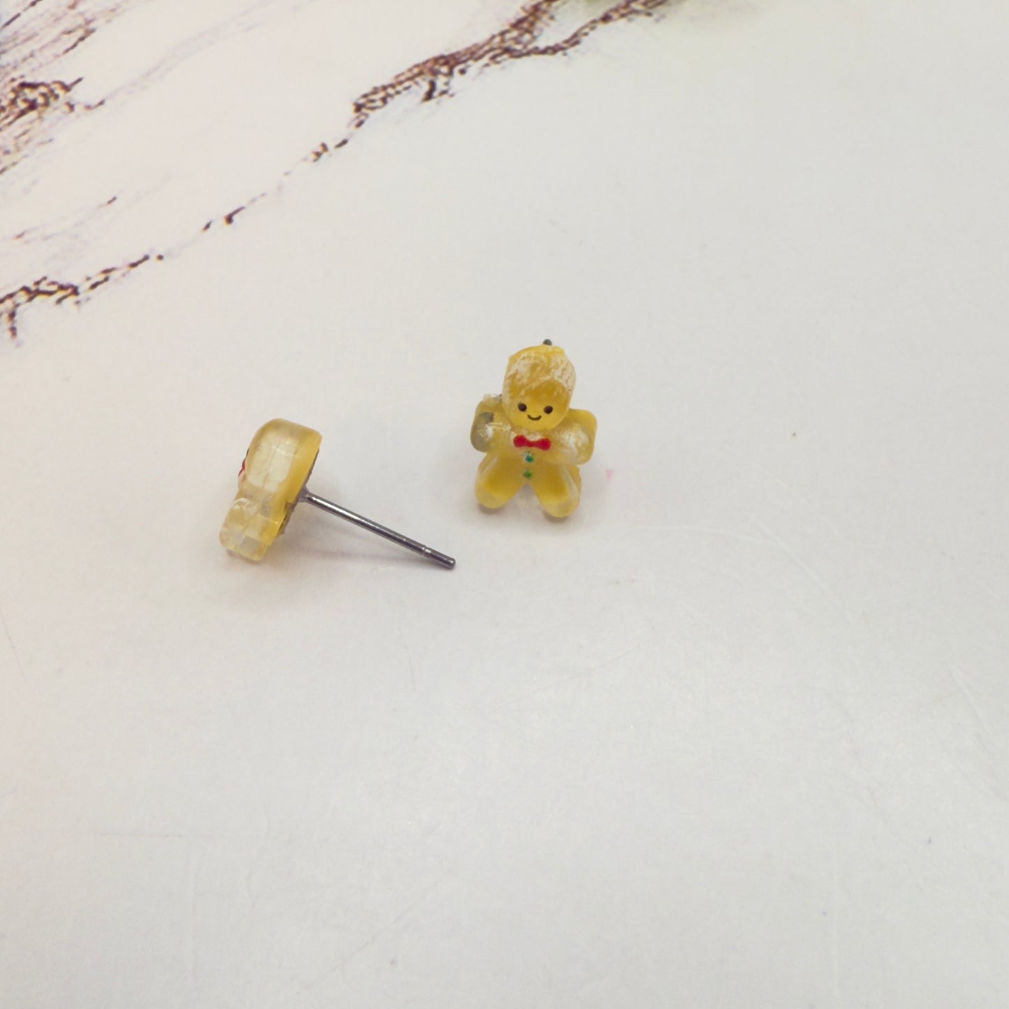 Gingerbread Man Christmas Post Doll Earrings • 18 Inch Fashion Doll Jewelry