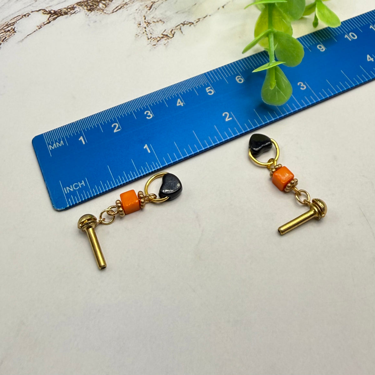 Halloween Beaded Doll Necklace & 2mm Post Earrings Set | fits 18 Inch Doll • American Girl