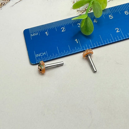 Pumpkin Halloween 2mm Post Doll Earrings | fits 18 Inch Dolls • American Girl