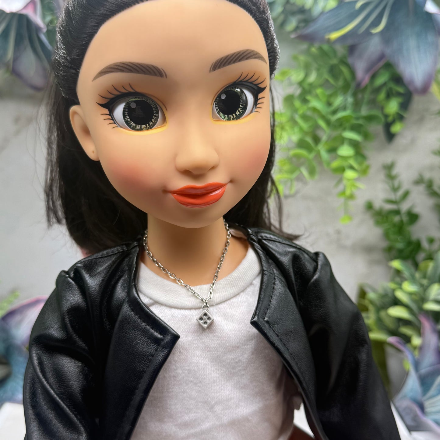 Silver Dice Charm Doll Necklace • 18 Inch Fashion Doll Jewelry