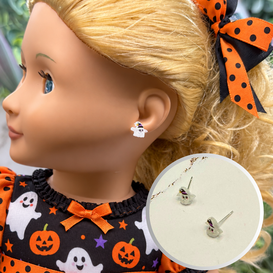 Ghost Halloween Post Doll Earrings | for 18 Inch Fashion Dolls