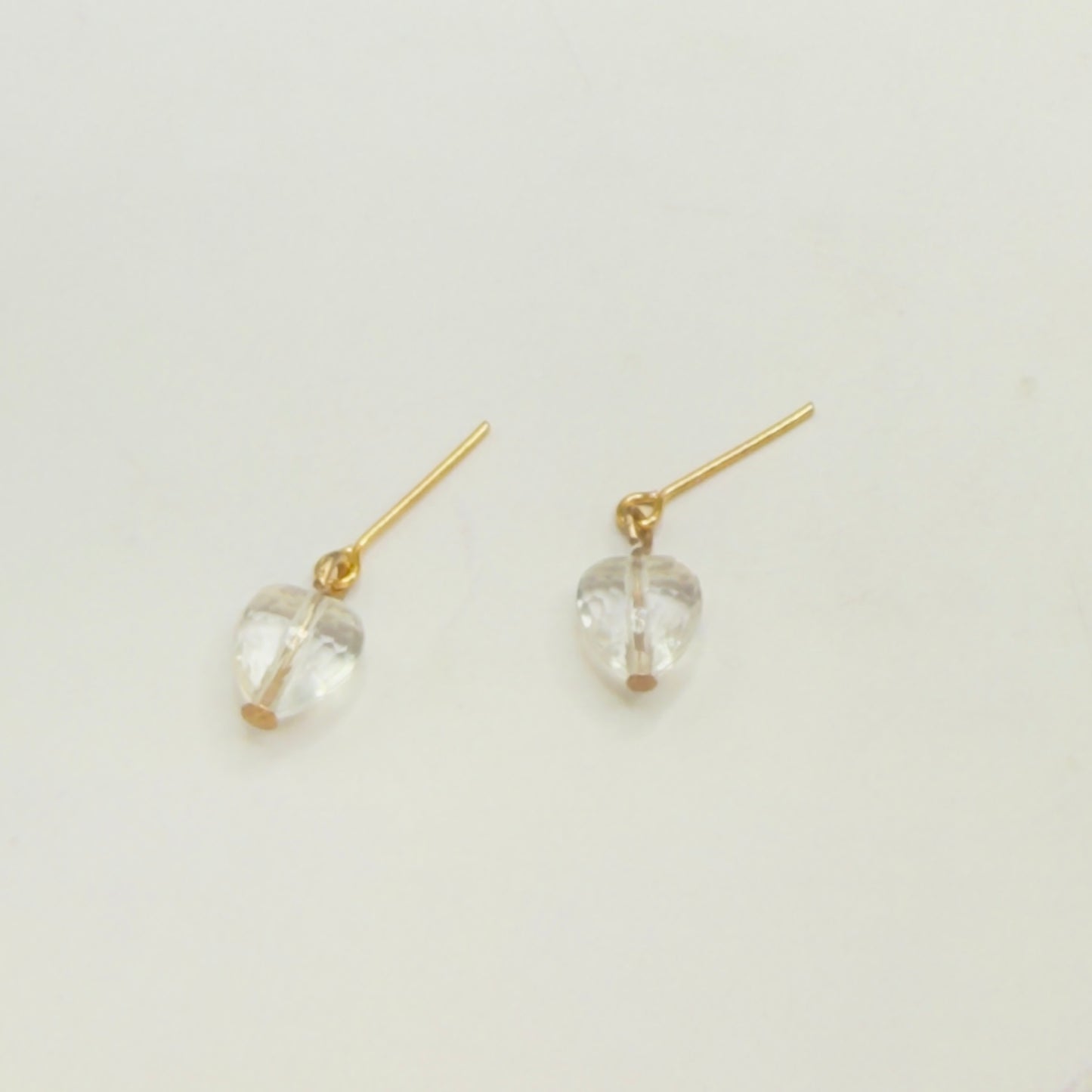 Clear Acrylic Crystal Heart Doll Earrings • 18 Inch Fashion Doll Jewelry