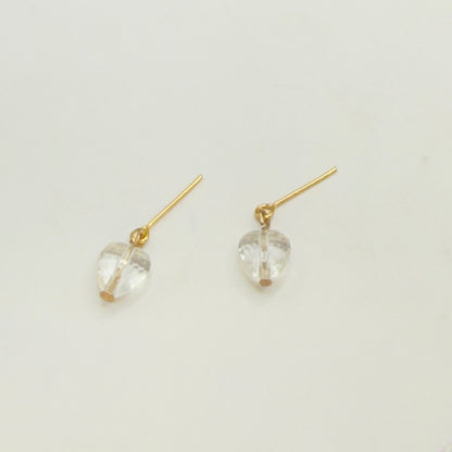 Clear Acrylic Crystal Heart Doll Earrings • 18 Inch Fashion Doll Jewelry