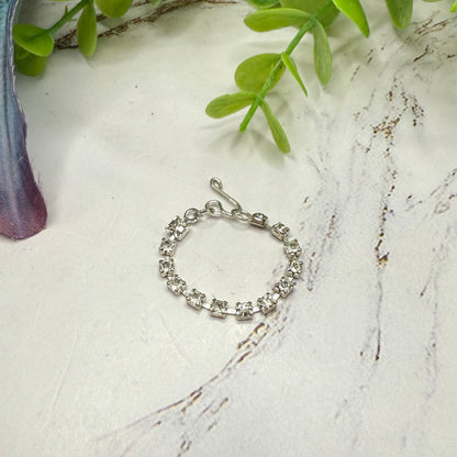 Clear Rhinestone Silver Doll Necklace • 10-12” 1:6 Fashion Doll Jewelry