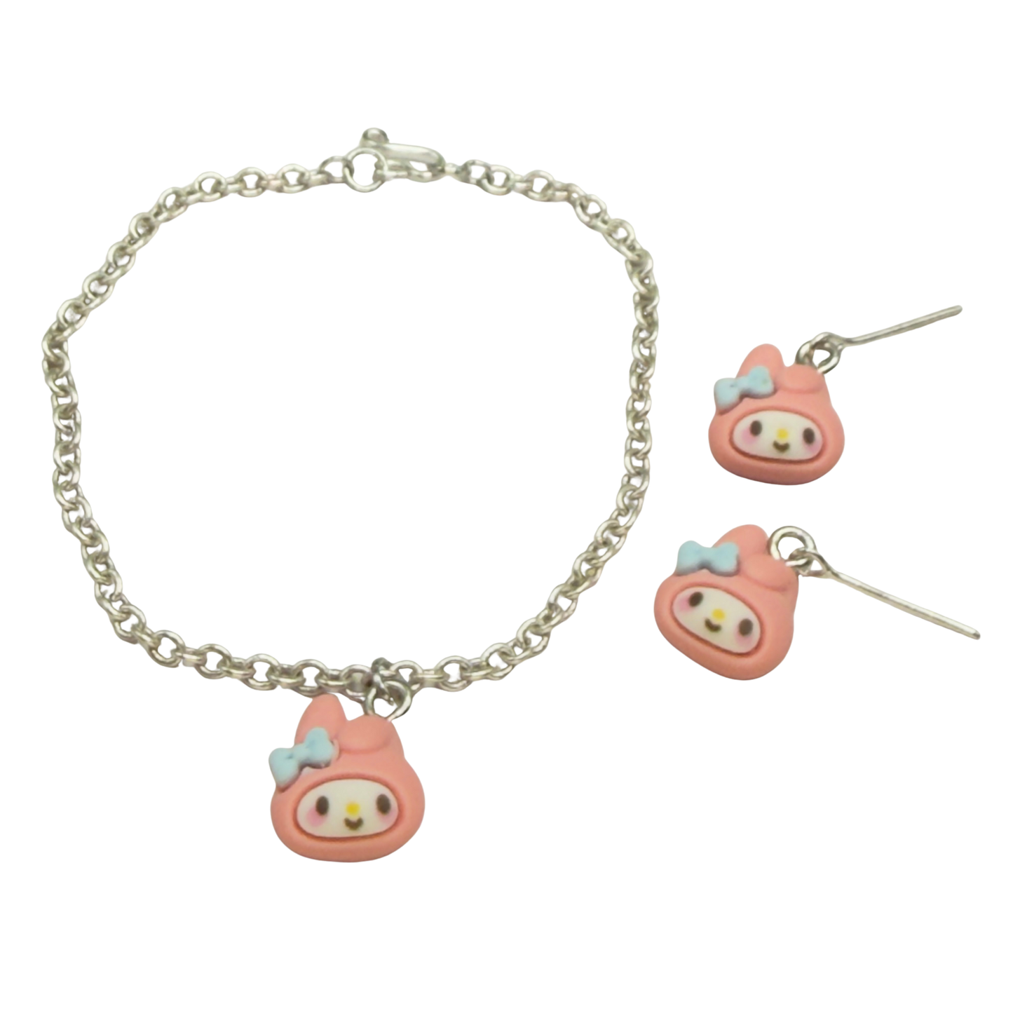 Pink Bunny Melody Sanrio Charm Doll
Necklace & Earrings • 18 Inch Fashion Doll Jewelry