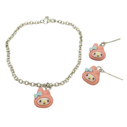 Pink Bunny Melody Sanrio Charm Doll
Necklace & Earrings • 18 Inch Fashion Doll Jewelry