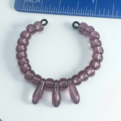 Purple Glass Wire Choker Doll Necklace • 16” Fashion Doll Jewelry