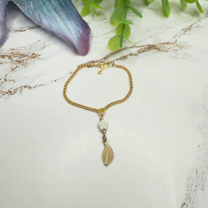 Gold Leaf Flower Pendant Doll Necklace • 16 Inch Fashion Doll Jewelry