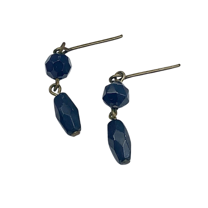 Black Glass Beaded Dangle Doll Earrings • 18 Inch Fashion Doll Jewelry