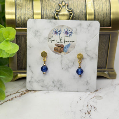 Blue Glass Doll Earring DANGLE ONLY • 18 Inch Fashion Doll Jewelry