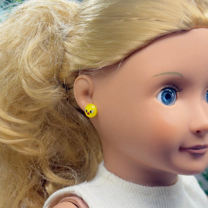 Yellow Chick Easter Post Doll Earrings • 18 Inch Fashion Doll Jewelry
