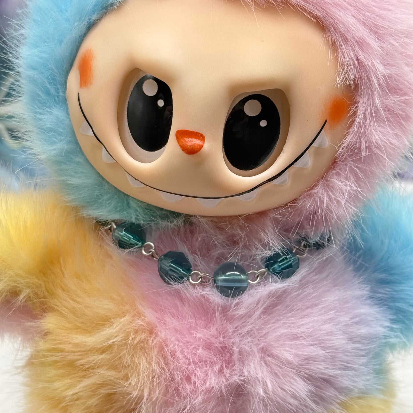 ✨Handmade Jewelry Designed to fit popular 17 to 20 cm (6 to 7 inch) Plushie Labubu Monster Dolls: add a stylish touch to your favorite plushie! ✨

Acrylic Faceted Crystal Turquoise Blue Beaded Link Necklace