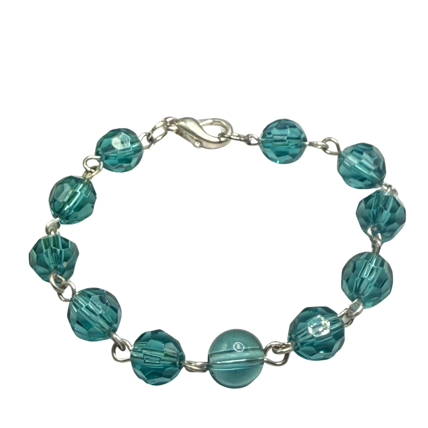 ✨Handmade Jewelry Designed to fit popular 17 to 20 cm (6 to 7 inch) Plushie Labubu Monster Dolls: add a stylish touch to your favorite plushie! ✨

Acrylic Faceted Crystal Turquoise Blue Beaded Link Necklace