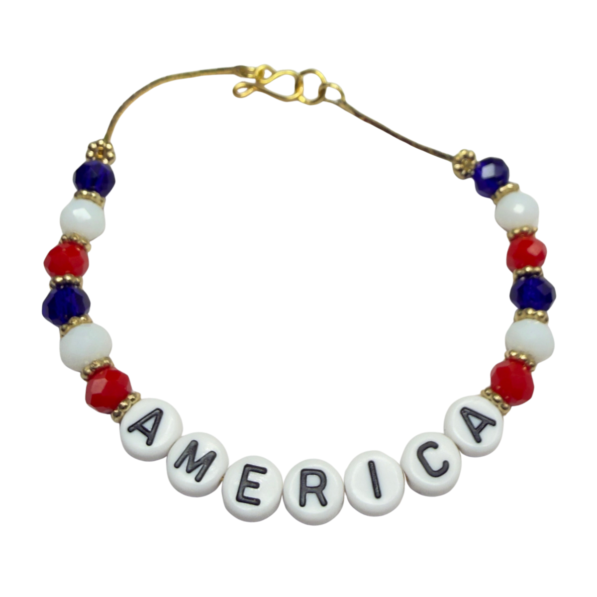 ✨ Handmade Doll Jewelry Designed to Fit popular 18 Inch Fashion Dolls: add a touch of “Patriotic Flare 🇺🇸” to your favorite doll!✨

America Red White Blue Beaded Charm Doll Necklace
