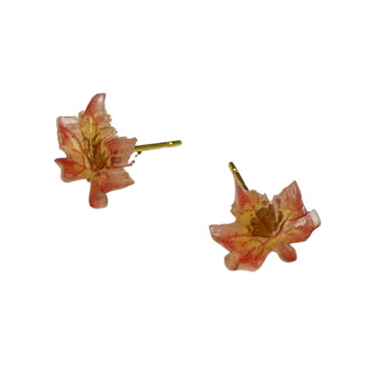 ✨Handmade Doll Jewelry Designed to Fit popular 18 Inch Fashion Dolls: add a “Festive Fall 🍁” stylish touch to your favorite doll!✨

Autumn Fall Maple Leaf Doll Earrings. 
