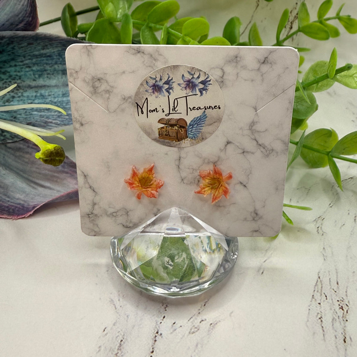 ✨Handmade Doll Jewelry Designed to Fit popular 18 Inch Fashion Dolls: add a “Festive Fall 🍁” stylish touch to your favorite doll!✨

Autumn Fall Maple Leaf Doll Earrings. 
