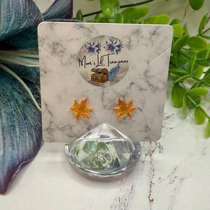 ✨Handmade Doll Jewelry Designed to Fit popular 18 Inch Fashion Dolls: add a “Festive Fall 🍁” stylish touch to your favorite doll!✨

Autumn Fall Maple Leaf Doll Earrings
