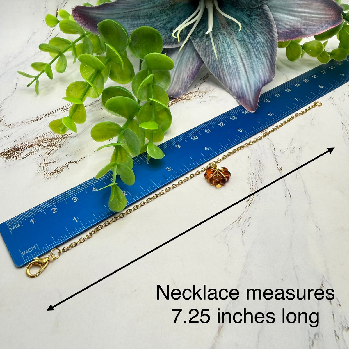 Autumn Fall Leaf Dangle 2mm Post Doll Earrings & Necklace | fits 18 Inch Dolls • American Girl