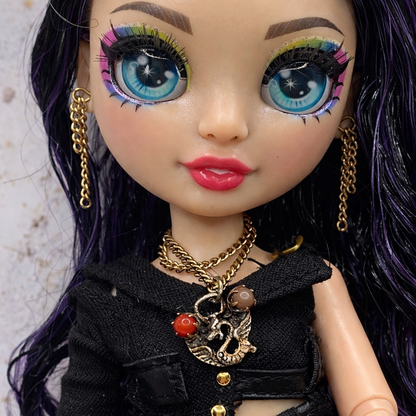 Dragon Charm Doll Necklace Earring Set for 10-12” Trend Fashion Doll Jewelry 1:6