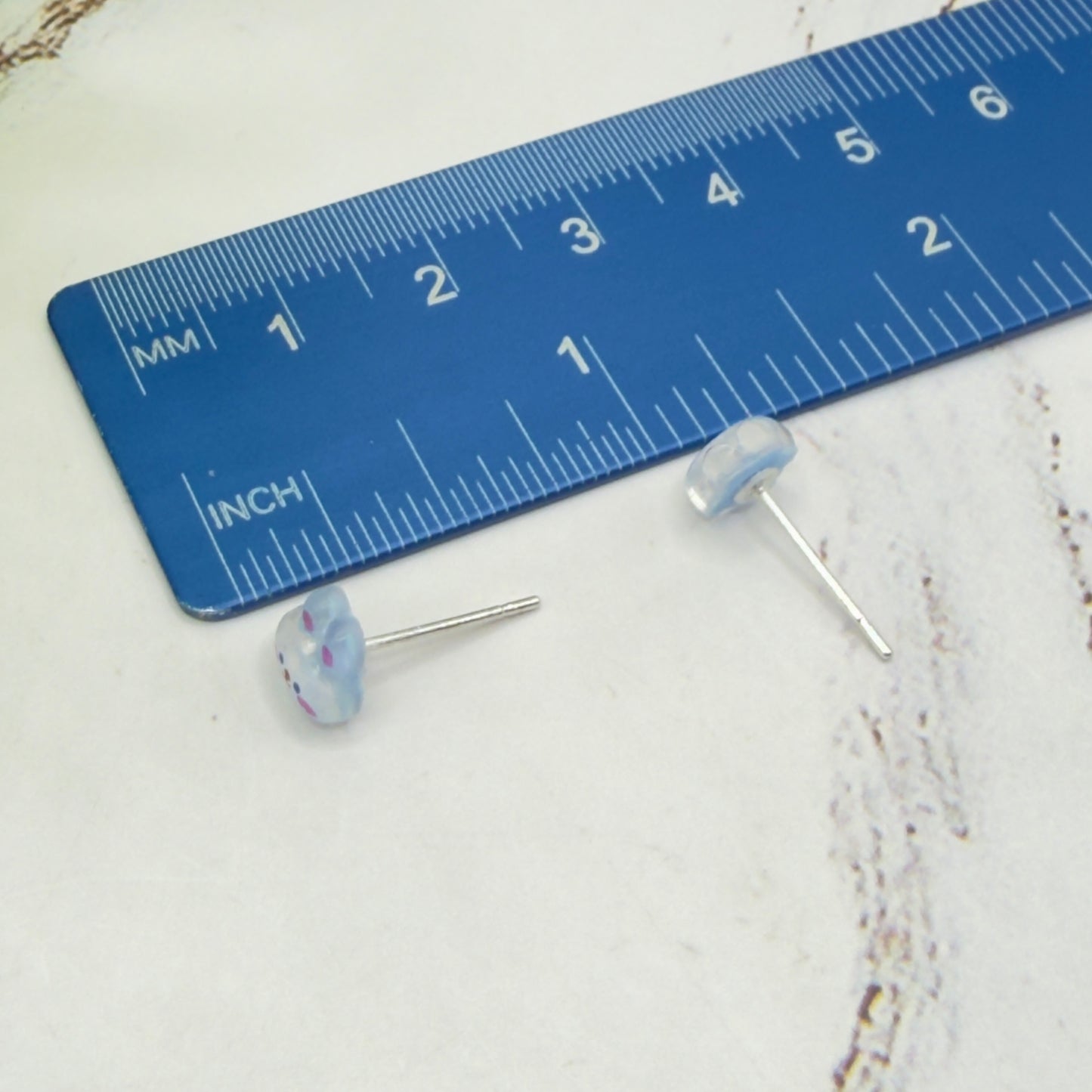 Light Blue Bunny Easter Post Doll Earrings • 18 Inch Fashion Doll Jewelry