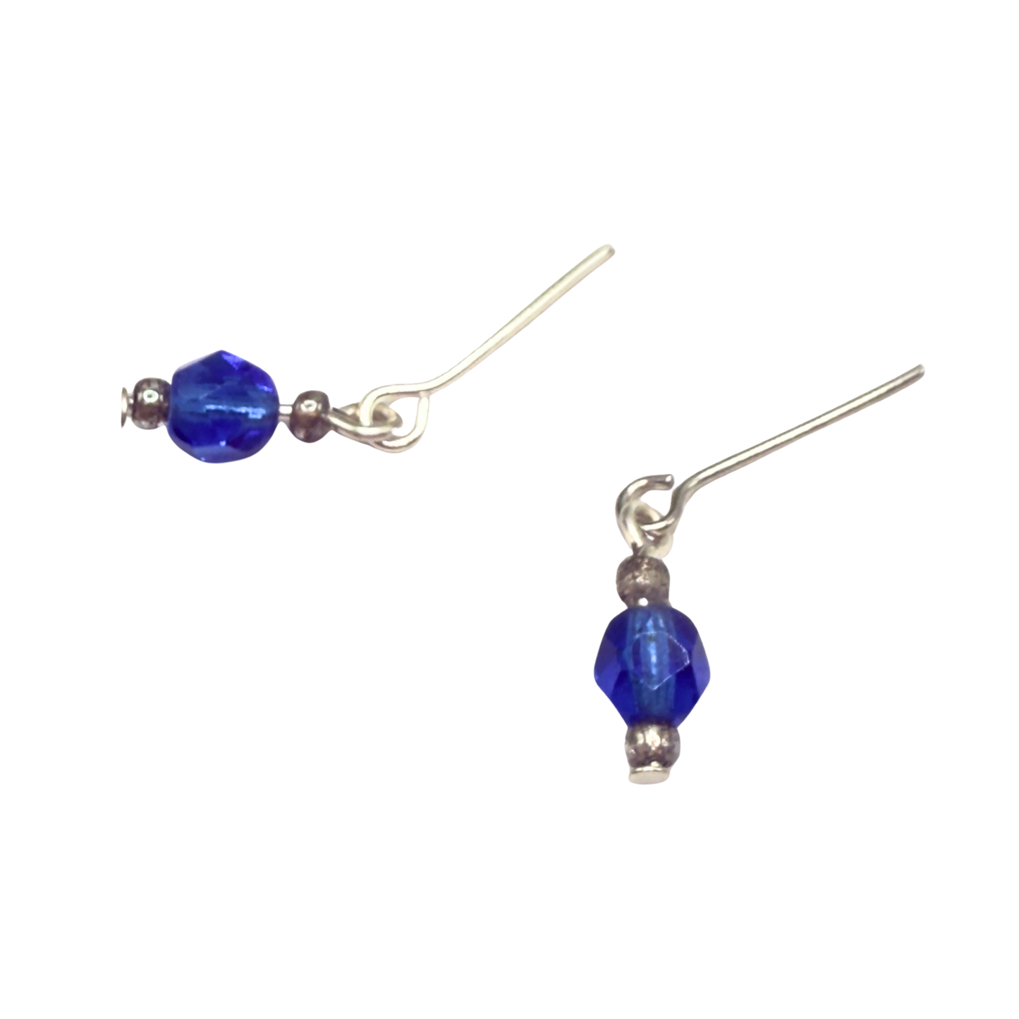 Blue Glass Crystal Dangle Earrings • 14 Fashion Doll Jewelry