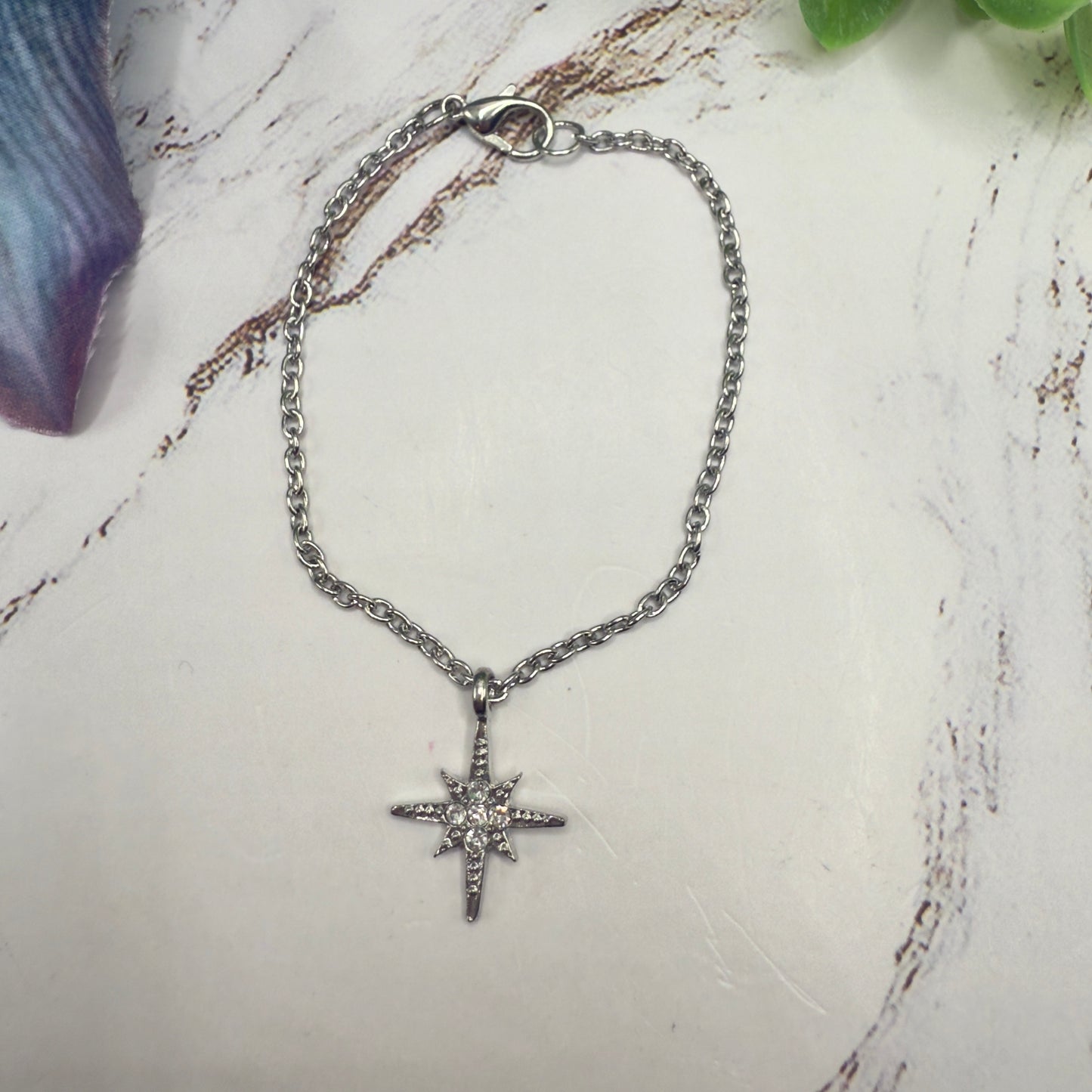 Silver Starburst Charm Doll Necklace • 18 Inch Fashion Doll Jewelry