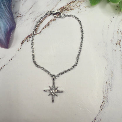 Silver Starburst Charm Doll Necklace • 18 Inch Fashion Doll Jewelry