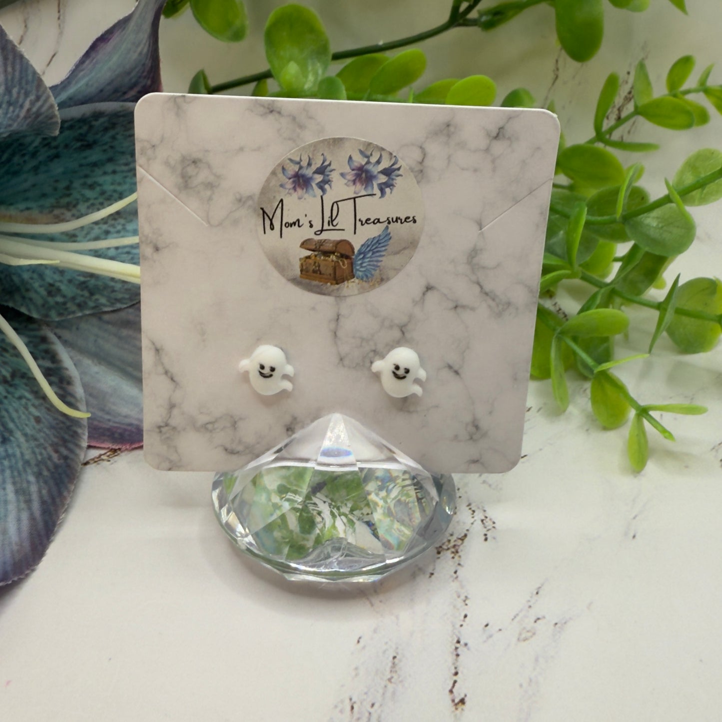 Ghost Halloween Post Doll Earrings •2mm Post fit 18 Inch Fashion Doll