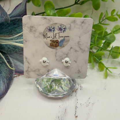 Ghost Halloween Post Doll Earrings •2mm Post fit 18 Inch Fashion Doll