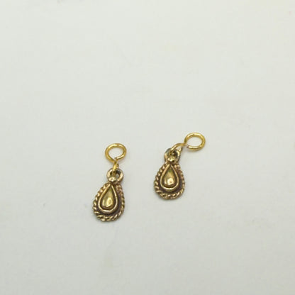Gold Teardrop Doll Earrings DANGLE ONLY • 18 Inch Fashion Doll Jewelry