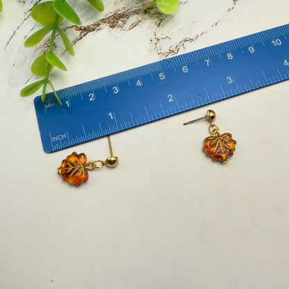 Autumn Fall Leaf Dangle Doll Necklace and Earrings Set | for 18 Inch Fashion Dolls