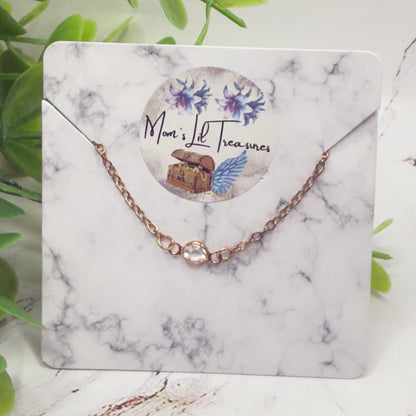 Round Clear Crystal Gold Chain Doll Necklace • 16 Inch Fashion Doll Jewelry