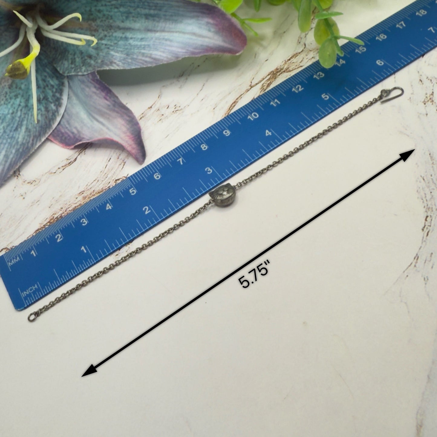 Silver Pewter Tone Cat Slide Charm Doll Necklace • 18 Inch Fashion Doll Jewelry