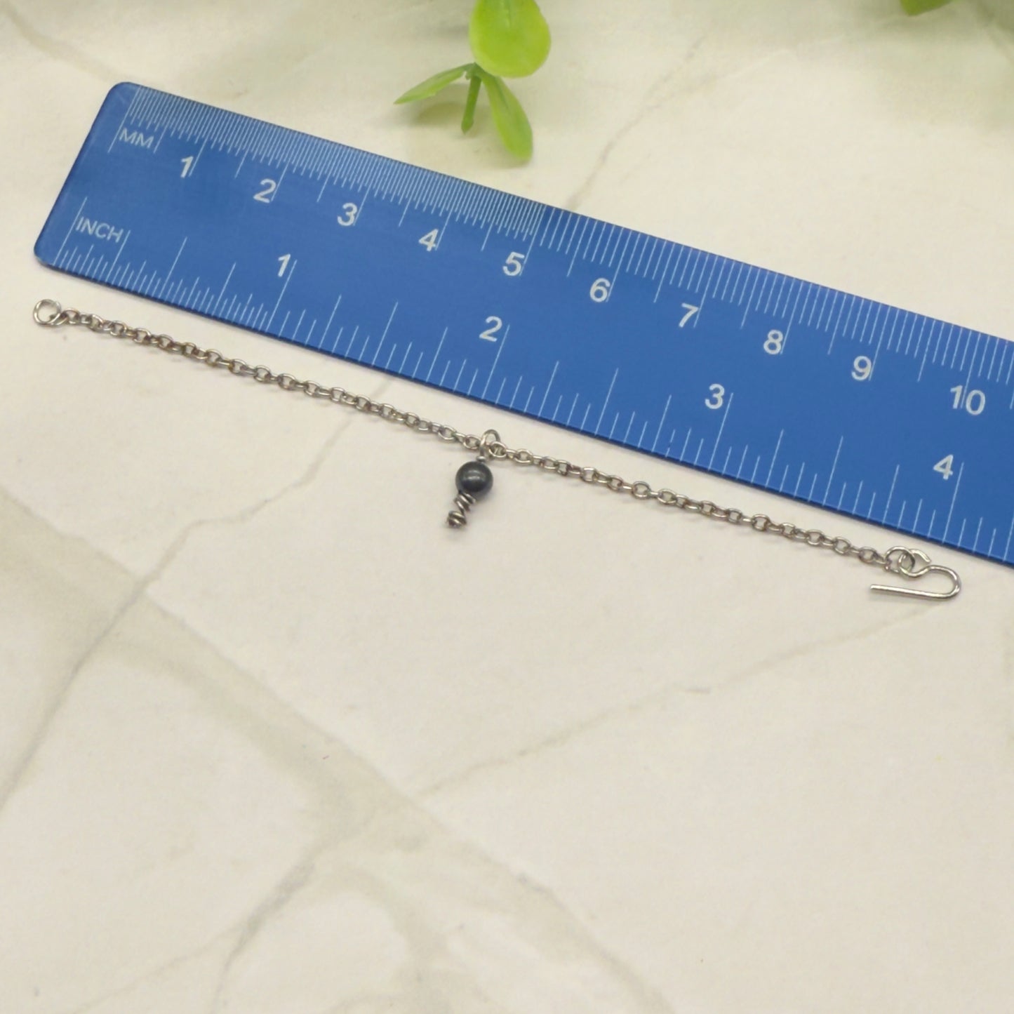 Metallic Gray Pearl Drop Pendant Silver Doll Necklace • 16” Fashion Doll Jewelry