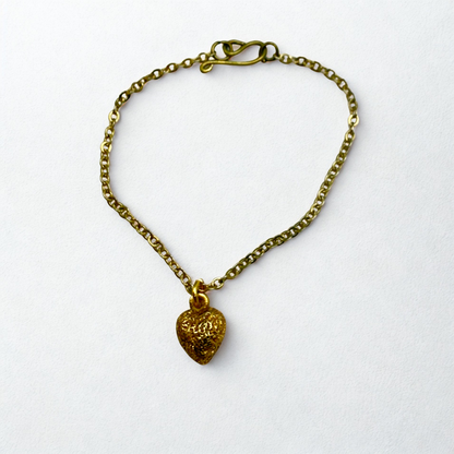 Gold Heart Charm Doll Necklace • 14 Inch Fashion Doll Jewelry