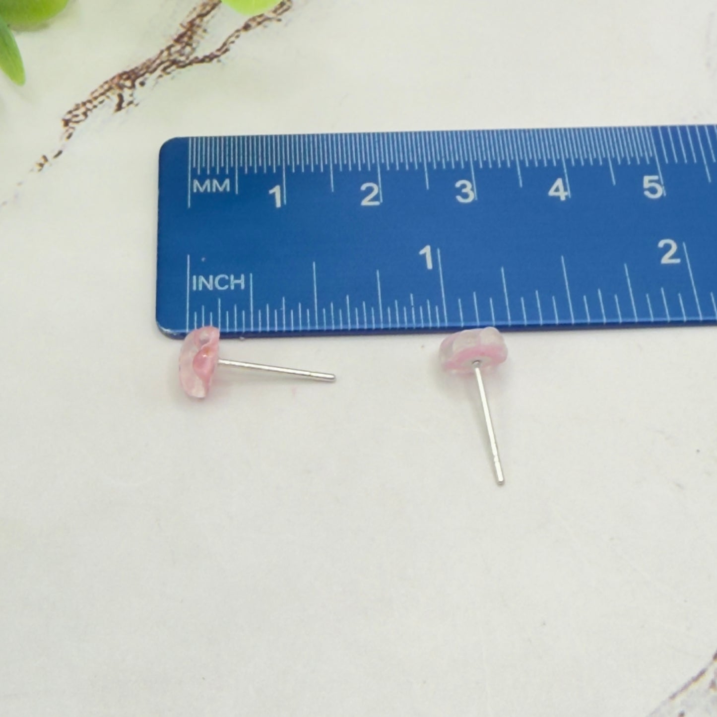 Light Pink Bunny Easter Post Doll Earrings • 18 Inch Fashion Doll Jewelry
