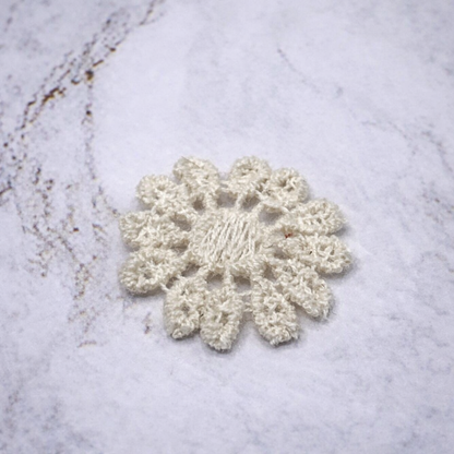 Beige Off White Crochet Fabric Doilies • Set Of Four • Dollhouse Decor Miniatures