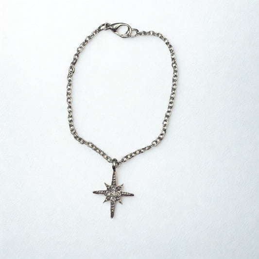 Silver Starburst Charm Doll Necklace • 18 Inch Fashion Doll Jewelry