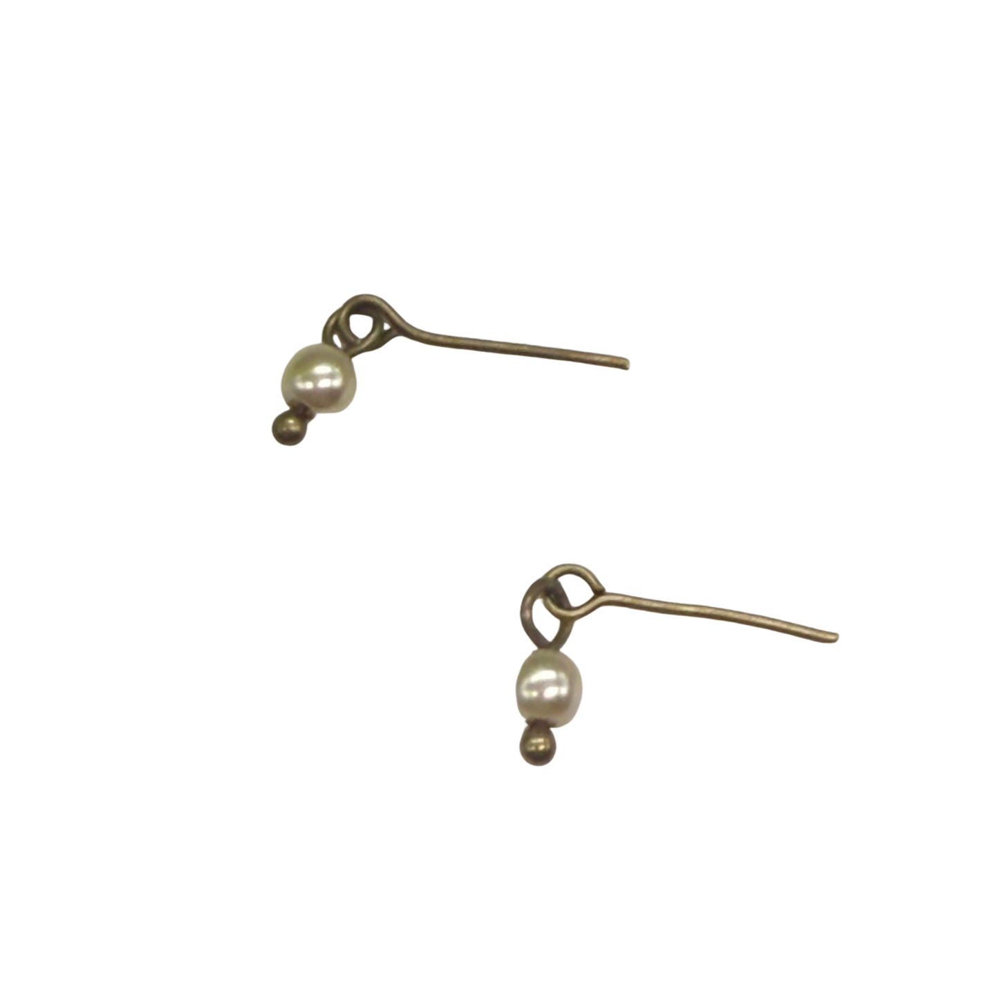 Pearl Drop Gold Dangle Doll Earrings • 16 Inch Fashion Doll Jewelry •