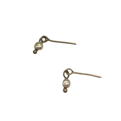 Pearl Drop Gold Dangle Doll Earrings • 16 Inch Fashion Doll Jewelry •