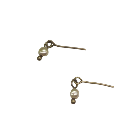 Pearl Drop Gold Dangle Doll Earrings • 16 Inch Fashion Doll Jewelry •