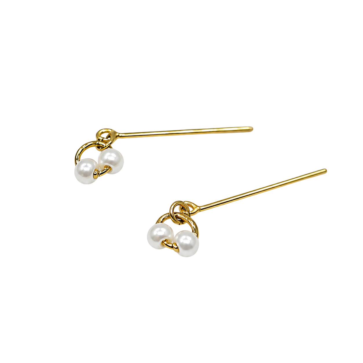 Gold Circle & Pearl Doll Earrings • 16 Inch Fashion Doll Jewelry