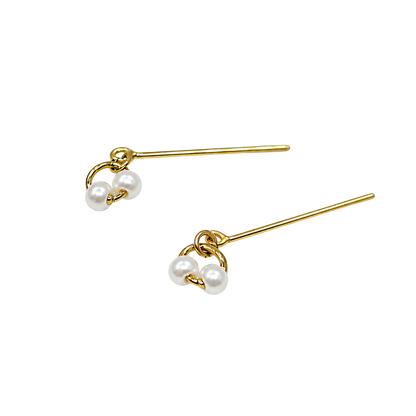 Gold Circle & Pearl Doll Earrings • 16 Inch Fashion Doll Jewelry